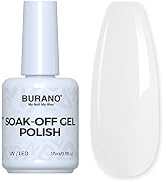 BURANO Gel Nail Polish, White Gel Nail Polish Fall Winter Gel Colors Soak Off UV Led Nail Lamp Ge...