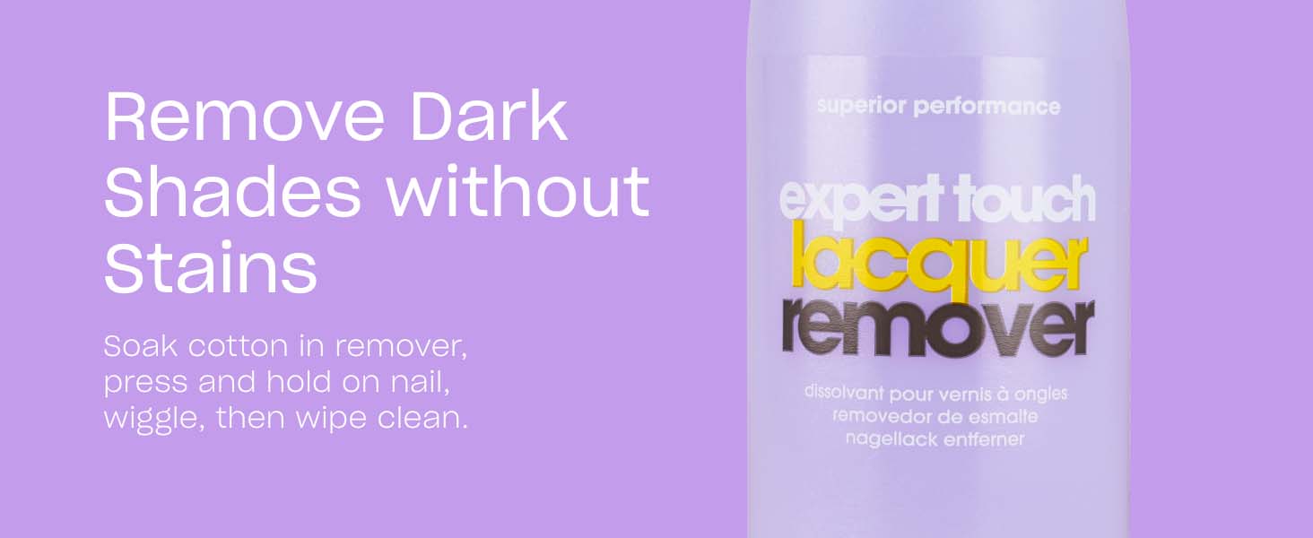OPI Expert touch lacquer remover removes dark shades without stains
