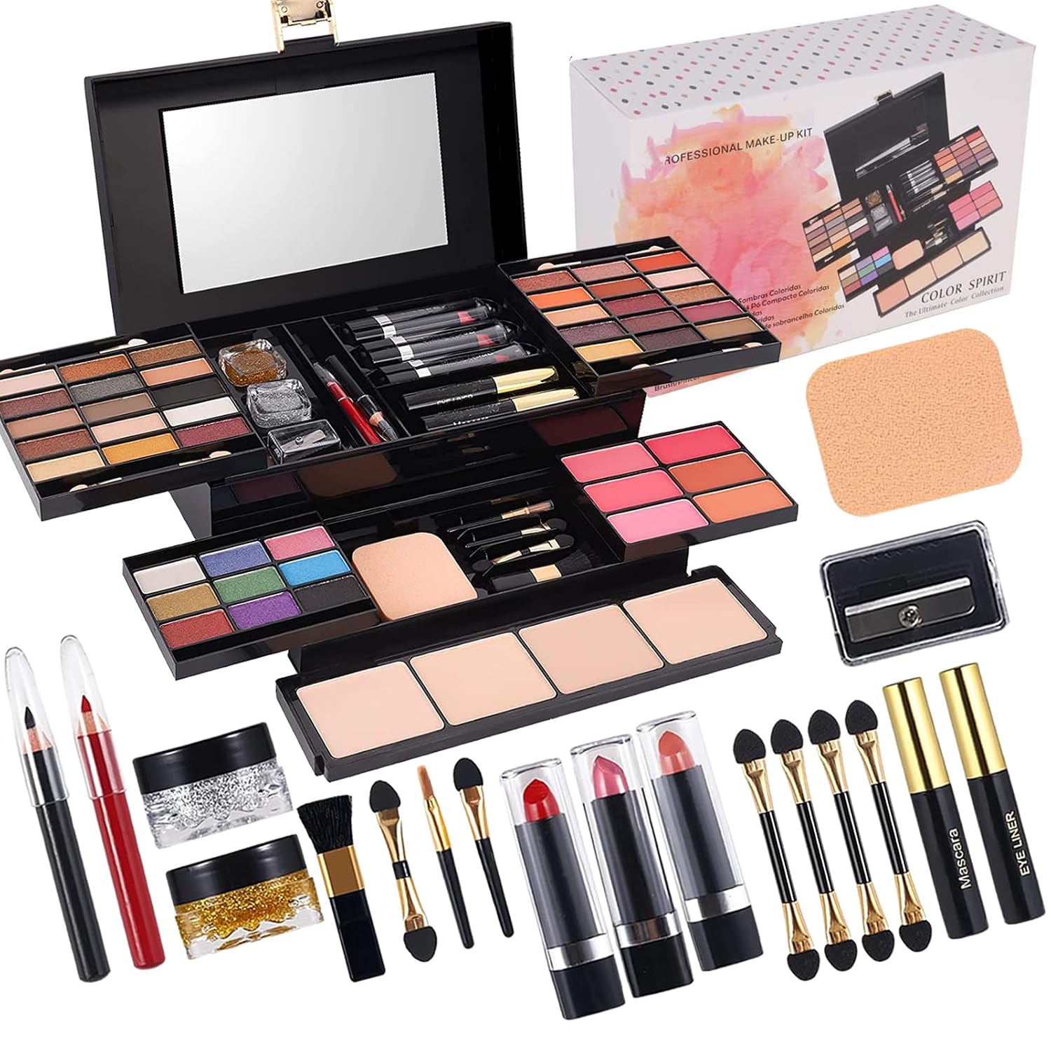 58 Color All-in-One Professional Makeup Kit for Women with Mirror, Perfect for Girls