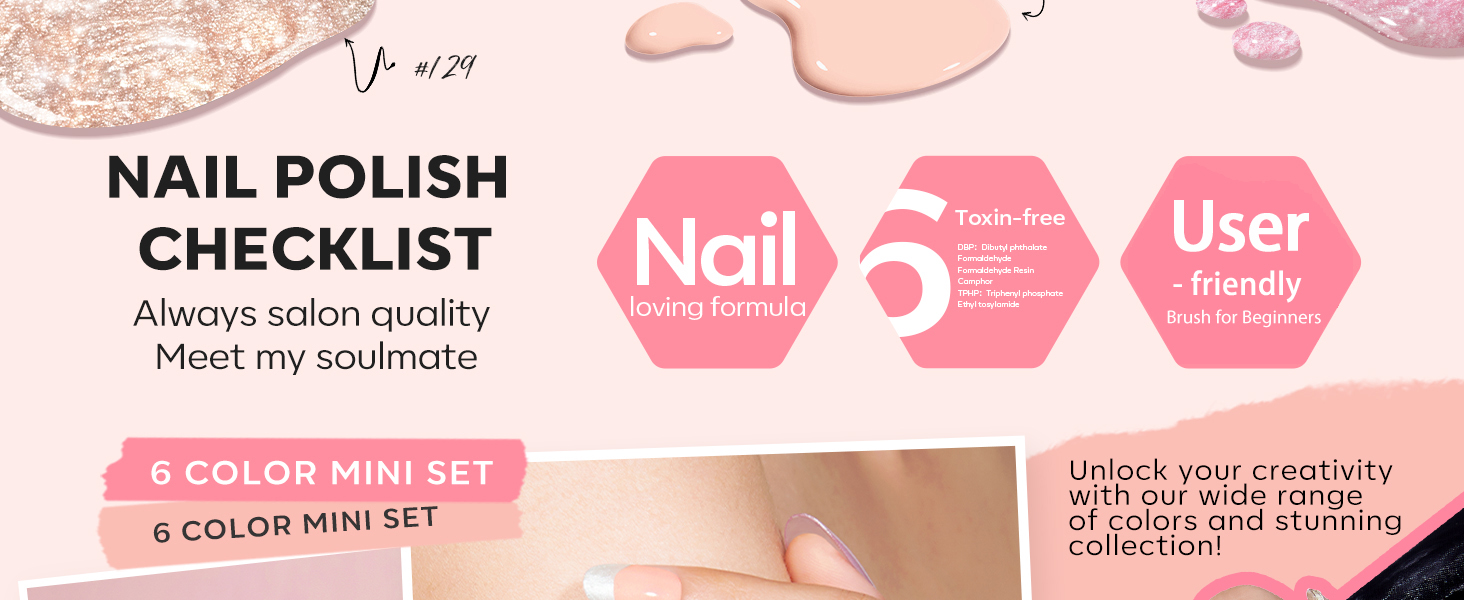 nude nail polish pink nail polish set