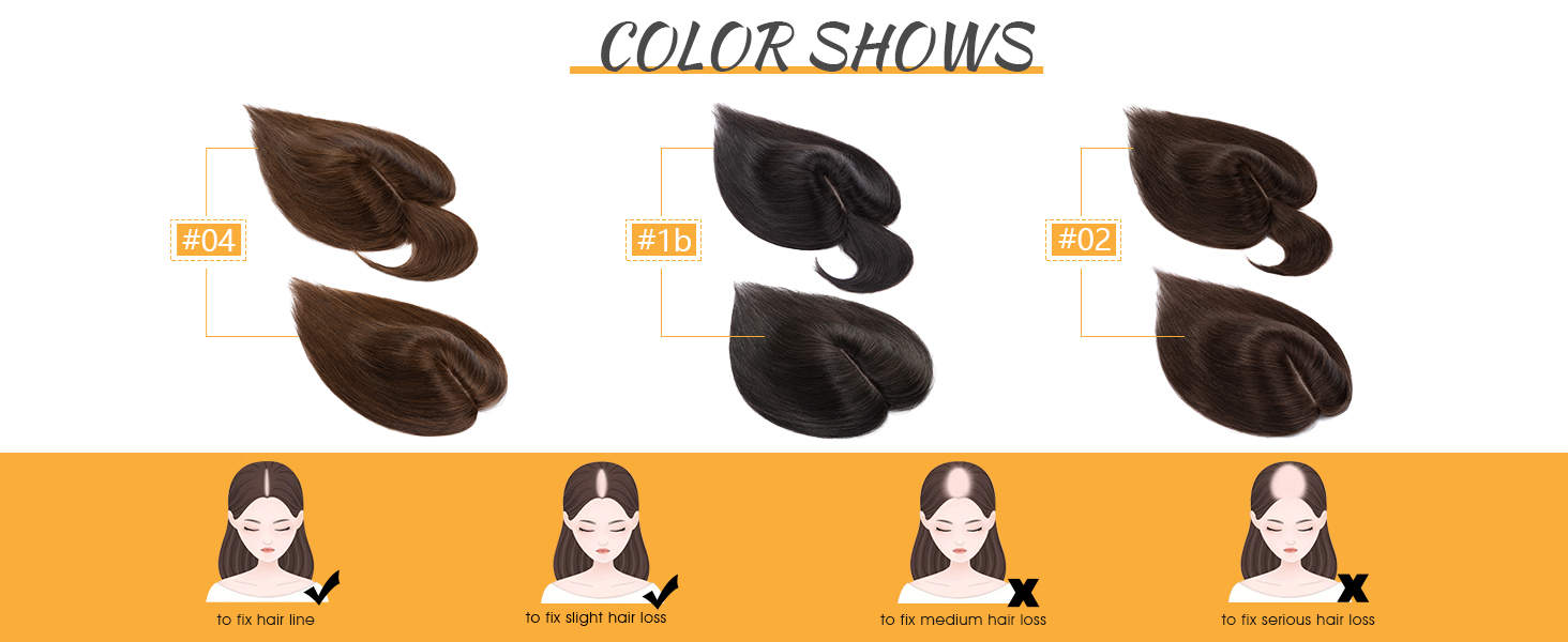 hair toppers for women real human hair topper for women with thinning hair