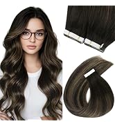 Sunny Hair Tape in Hair Extensions Real Human Hair Invisible Remy Hair Extensions Tape ins for Wo...