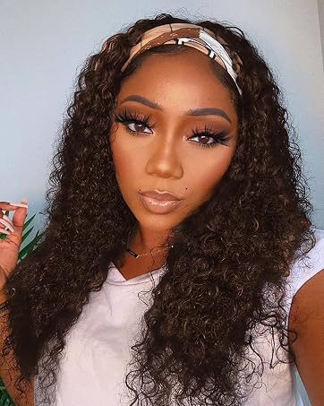 Brown Headband Wig