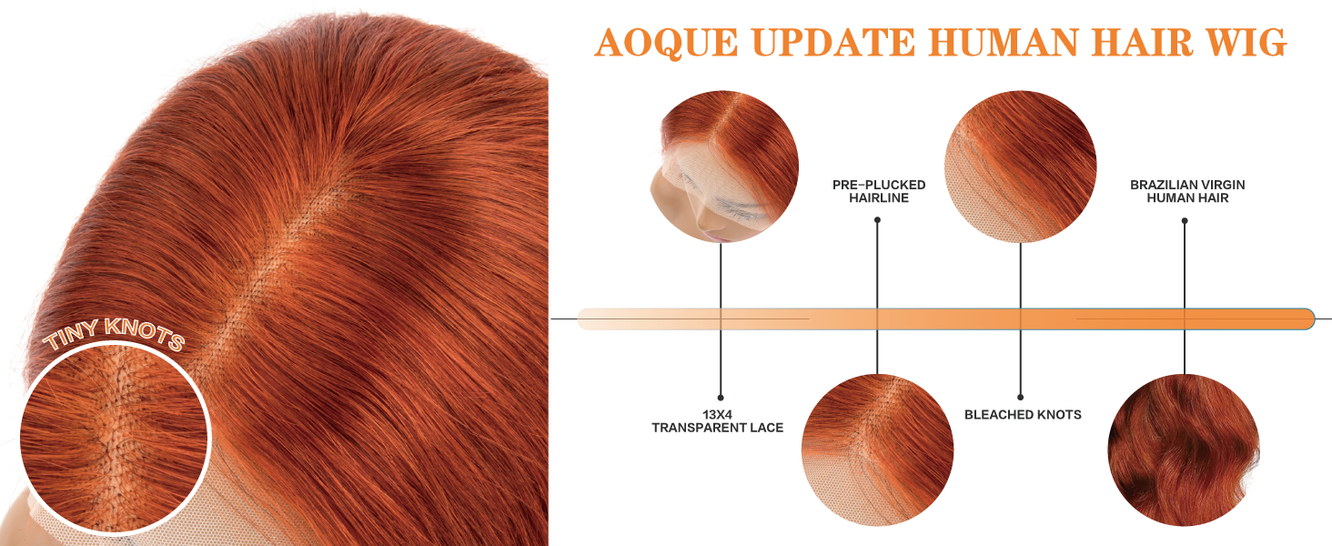 ginger lace front wigs human hair
