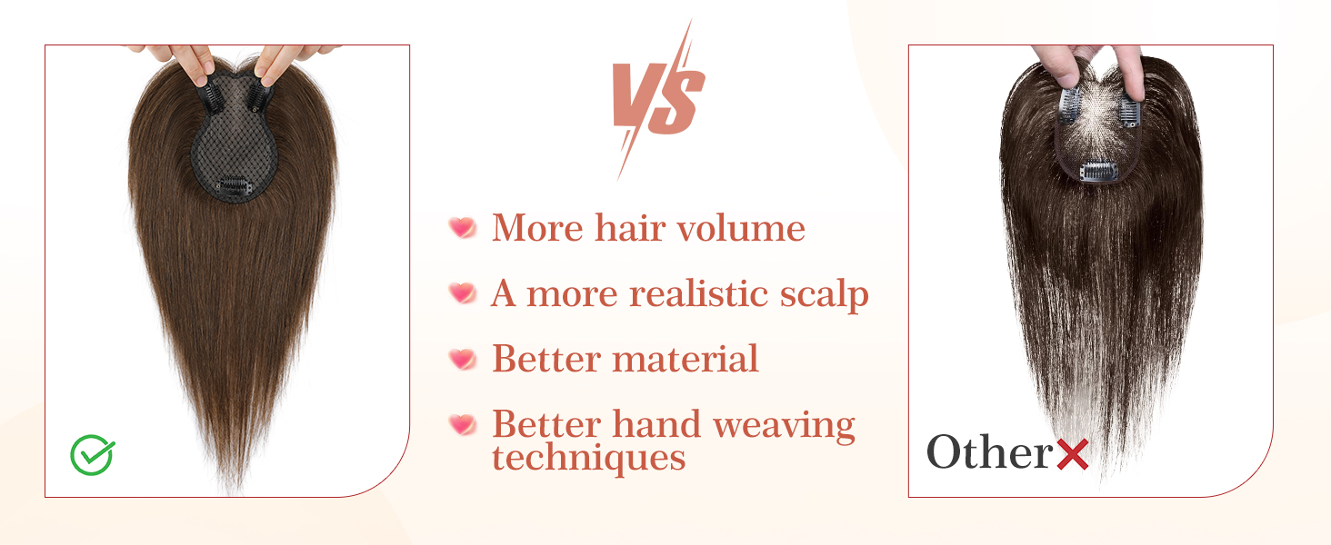 real human hair topper for women