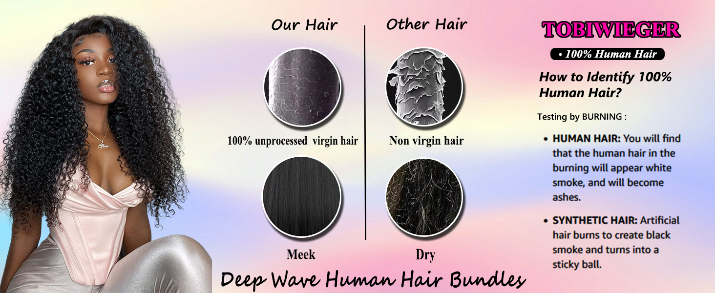 deep wave human hair bundles
