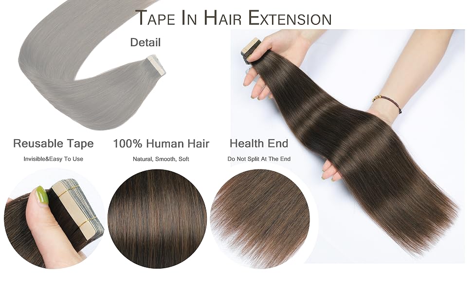 Tape in hair extensions human hair