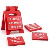 JULEASEL I Love You Gift for Her, Mini I Love You Desk Decor Sign, Cute Little Love Gifts for Boy...