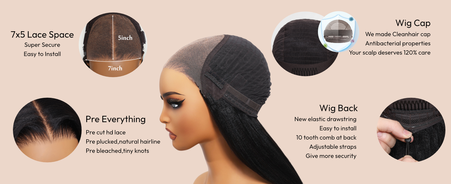 unice bye bye knots ombre brown balayage body wave glueless wigs human hair pre plucked pre cut wig