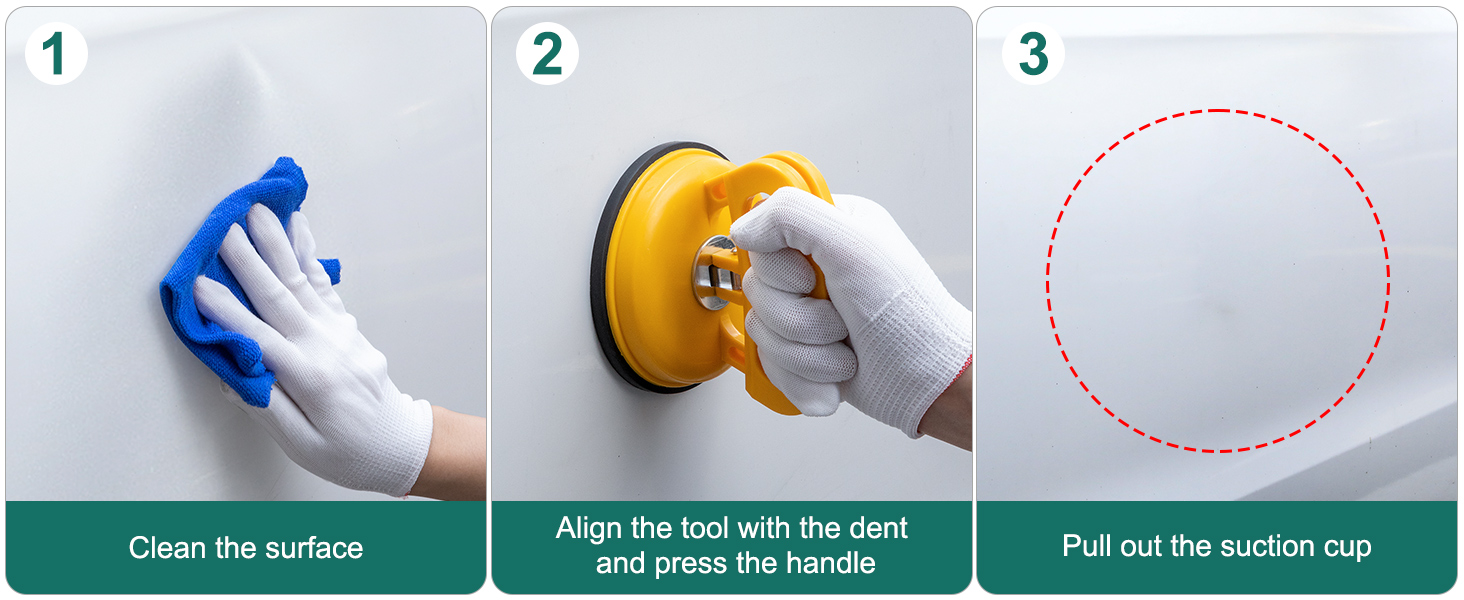 Dent Puller Hail Remover Kit, Car Paintless Dent Removal Kit Tools Dent Suction Puller Repair