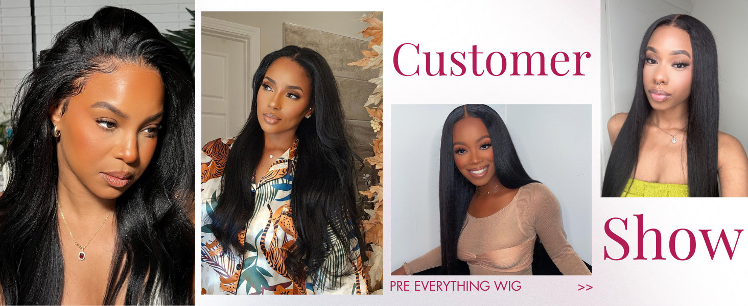 kinky striaght wigs