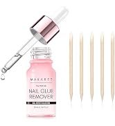 Makartt Nail Glue Remover for Press on Nails: Quick Debonder with 5 wooden sticks, Easy with a Dr...