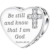 LUXILLA Be still and know that I am God Psalm 46:10 Charm fits Bracelets Necklace Pendant Bead Ch...
