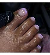 Artquee Purple French Tip Press on Toenails for Women Short Fake Toe Nails with Adhesive Reusable...