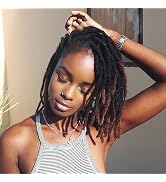 0.6cm 6 Inch Loc Extension Human Hair Thickness Natural Black Full Handmade Permanent Locs Can Be...