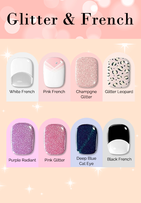 semi cured gel nail strips stickers wraps polish uv led light lamp pretty cute kit with clear