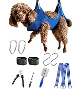 Kkiimatt Dog Grooming Hammock Harness for Extra Small Dog, XS Grooming Hammock for Pet, Dog Nail ...
