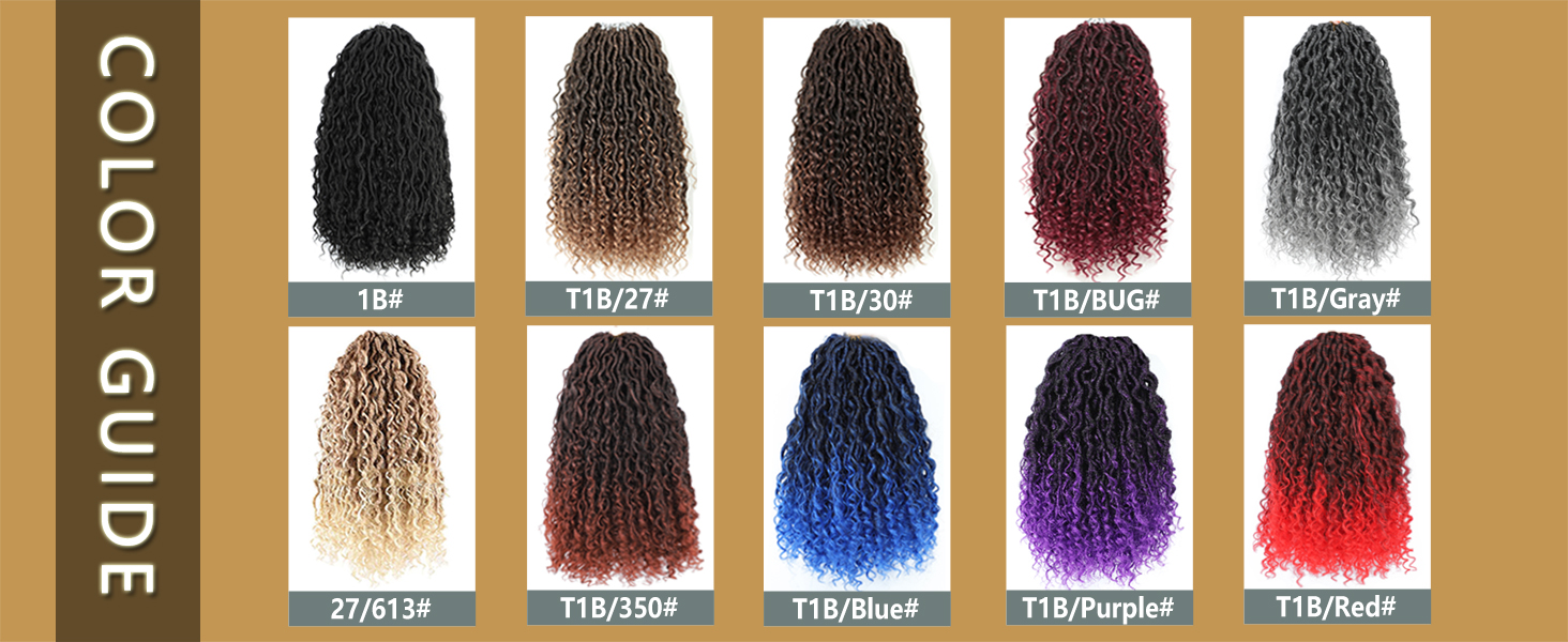 Goddess Locs Crochet Hair for Black Women, Goddess Faux Locs with More Culy, Boho Style Hippie Locs