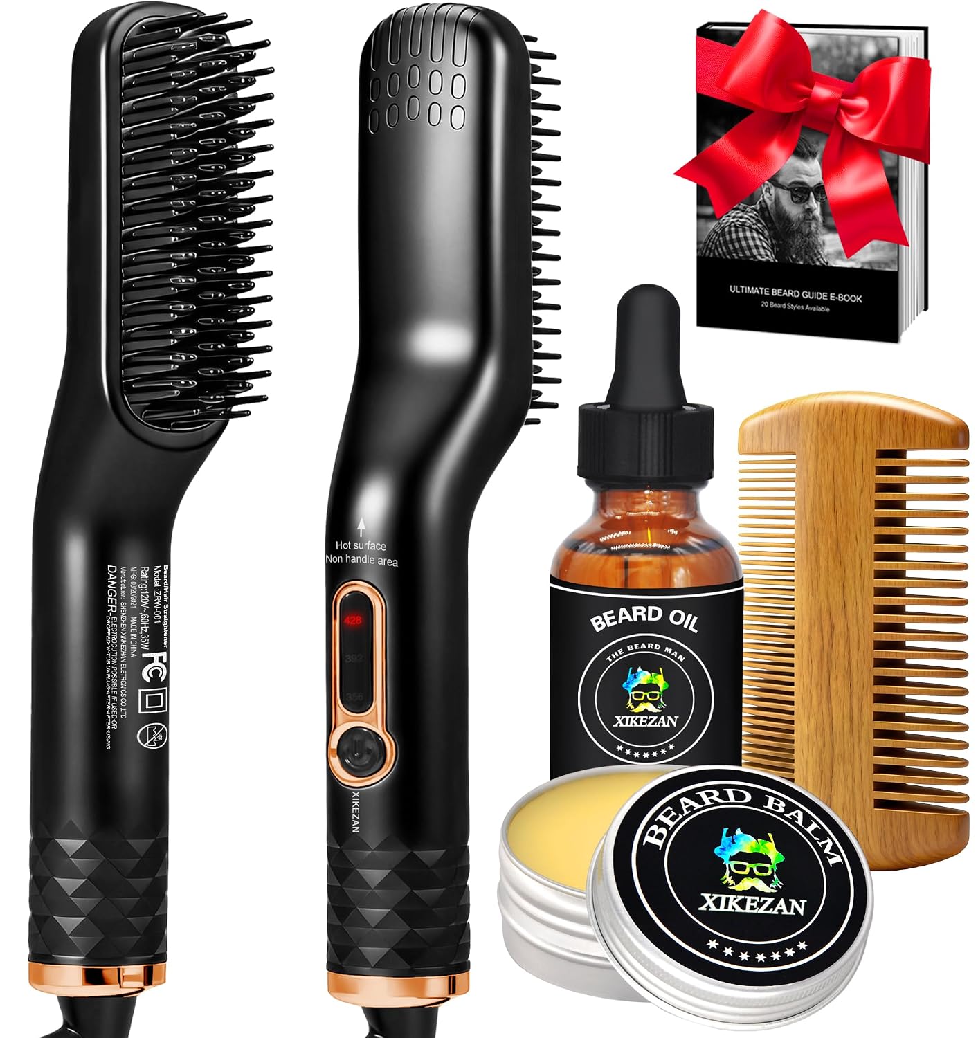 6 Beard Straightening Comb Hair Straightener Heated Comb Combs Mens Hairbrush Men Beard Comb Ceramic Hair Brush Straightener Comb Hair Styler Straightener Brush Not Hurt Abs Man