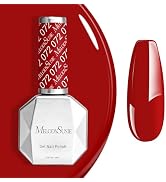 MelodySusie Cherry Red Gel Nail Polish,0.5 Fl Oz Soak Off UV LED Ruby Dark Red Gel Polish Christm...