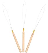Vlasy 3PCS Hair Extension Loop Needle Threader Pulling Hook Tools Micro Loop Nano Beads Device Ha...