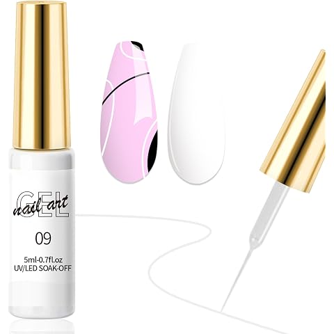 Gel Liner Nail Polish Professional 5ml/0.7fl.oz Gel Liner Nail Polish Fine Brush He...