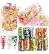 WAFOLOZE Nail Foils Nail Art 10 Rolls Mesh Net Line Style Nail Foils Nail Art Supplies 3D Line Na...