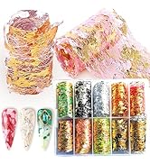 WAFOLOZE Nail Foils Nail Art 10 Rolls Mesh Net Line Style Nail Foils Nail Art Supplies 3D Line Na...
