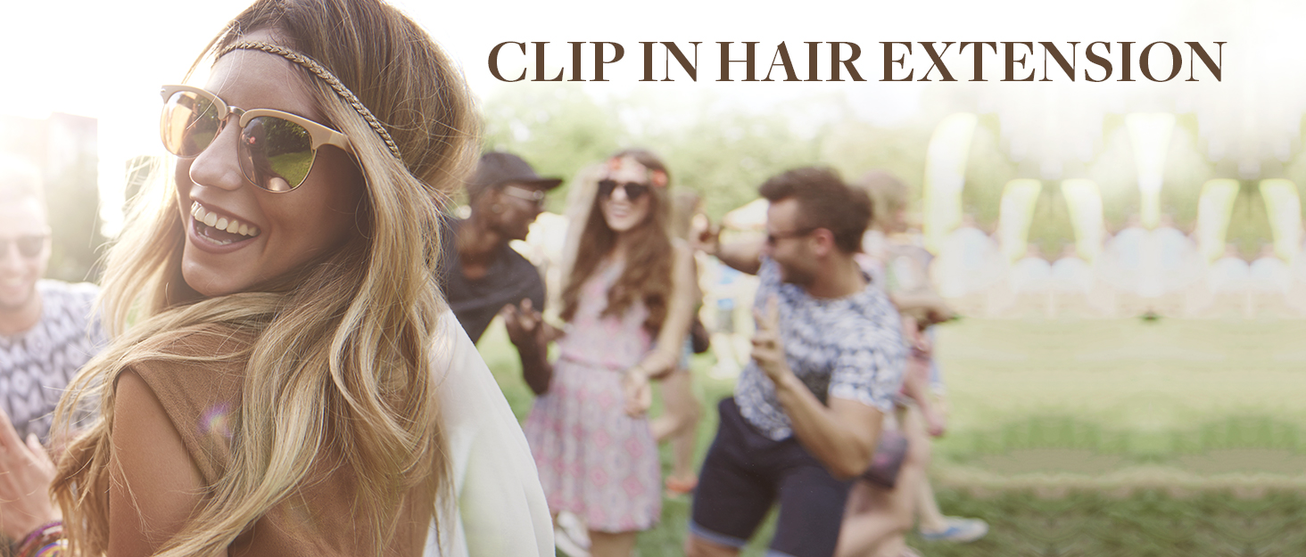 Clip in hair extensions