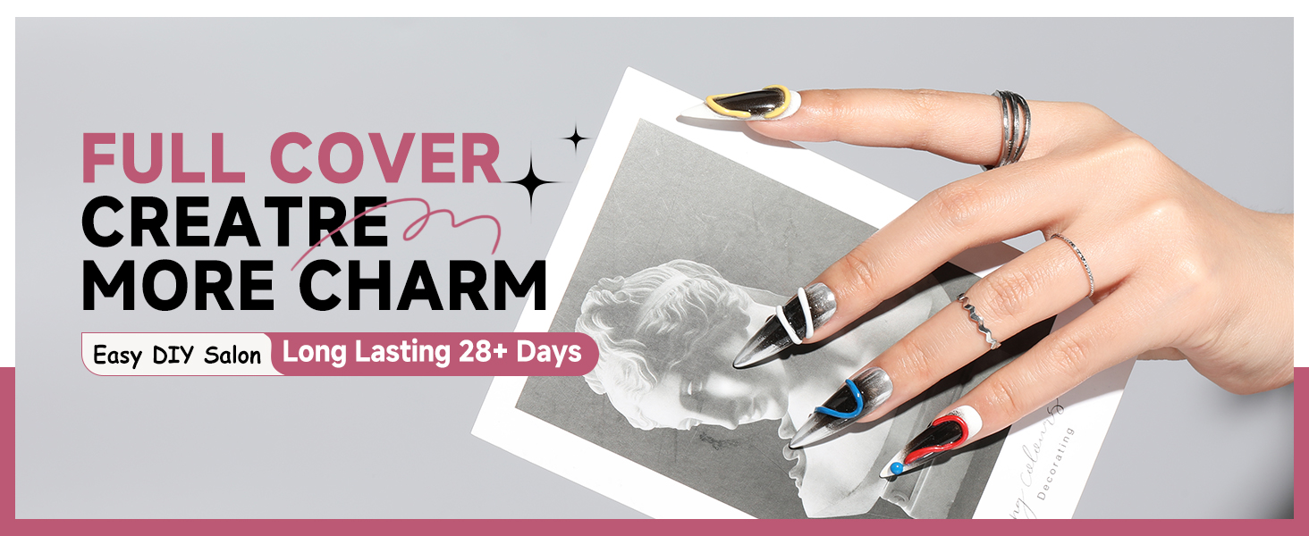 UNA GELLA Long Stiletto Nail Tips 