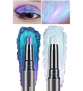 CHARMACY Multichrome 2 in 1 Cream Eyeshadow Stick, Waterproof Eye Brightener Highlighter Stick Ma...