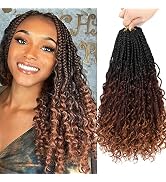 Crochet Box Braids Hair -Crochet Hair For Black Women Pre loople Crochet Hair with Curly Ends God...