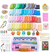 ifergoo Polymer Clay, Modeling Clay for Kids DIY Starter Kits, 50 Color Oven Baked Model Clay, No...