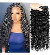 Brazilian Deep Wave Human Hair 3 Bundles 22 24 26 inch MSGEM 100% Unprocessed Deep Curly Human Ha...