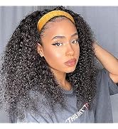 xccoco Headband Wig Human Hair Curly Wig Glueless None Lace Front Wigs Curly Bob Wig Human Hair 1...