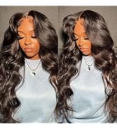YMSGIRL Body Wave Lace Front Wigs Human Hair 13x4 Lace Front Wigs Human Hair 180% Density For Bla...