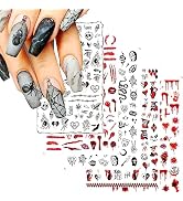 Halloween Nail Stickers Halloween Day Nail Decals Skull Nail Art Stickers 3D Self-Adhesive Spider...