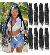 30 Inch Passion Twist Crochet Hair 8 Packs Long Passion Twist Hair Pre-Twisted, Pre Looped Ombre ...