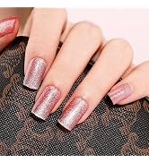 Super Sparkling Glitter Press on Nails,BettyCora Cat Eye Hand-Made Ombre Press on Manicure Nail K...