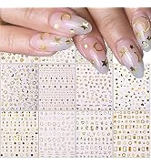11 Sheets Gold Nail Art Stickers Decal,Stars Moon Nail Decals 3D Self-Adhesive Nail Art Supplies ...