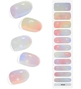 KING HORSE Semi Cured Gel Nail Strips Extra Long Gel Nail Stickers Salon-Quality Long Lasting Nai...
