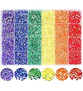 RODAKY Resin Rhinestones Kits 2/3/4/5mm Flatback Jelly Rhinestones Bulk Bedazzling Crystal Gems B...