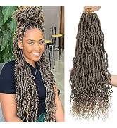 8 Packs Faux Locs Crochet Hair Curly Ends 24 Inch Soft Locs Crochet Braids Boho Crochet Locs Hair...