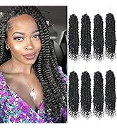 Passion Twist Hair 14 Inch Pre-twisted Passion Twist Crochet Hair 8 Packs Crochet Hair Passion Tw...