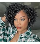 Fancy Hair Short Lace Front Wigs Kinky Curly Human Hair Wig Glueless Side Part Brazilian Virgin H...