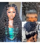 CIETSHF 30 Inch 360 Lace Front Wigs Human Hair Hidden Strap Deep Wave Lace Front Wigs Human Hair ...
