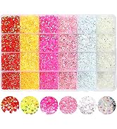 RODAKY Resin Rhinestones Kits 2/3/4/5mm Flatback Jelly Rhinestones Bulk Bedazzling Crystal Gems B...