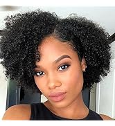 VIYAVIYA Afro Kinky Curly Bundles Human Hair 8 Inch Curly Weave Unprocessed Virgin Extensions for...