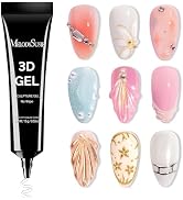 MelodySusie 3D Gel Nail Art 3D Sculpting Gel No Wipe Clear Nail Glue for Molding and Painting Nai...
