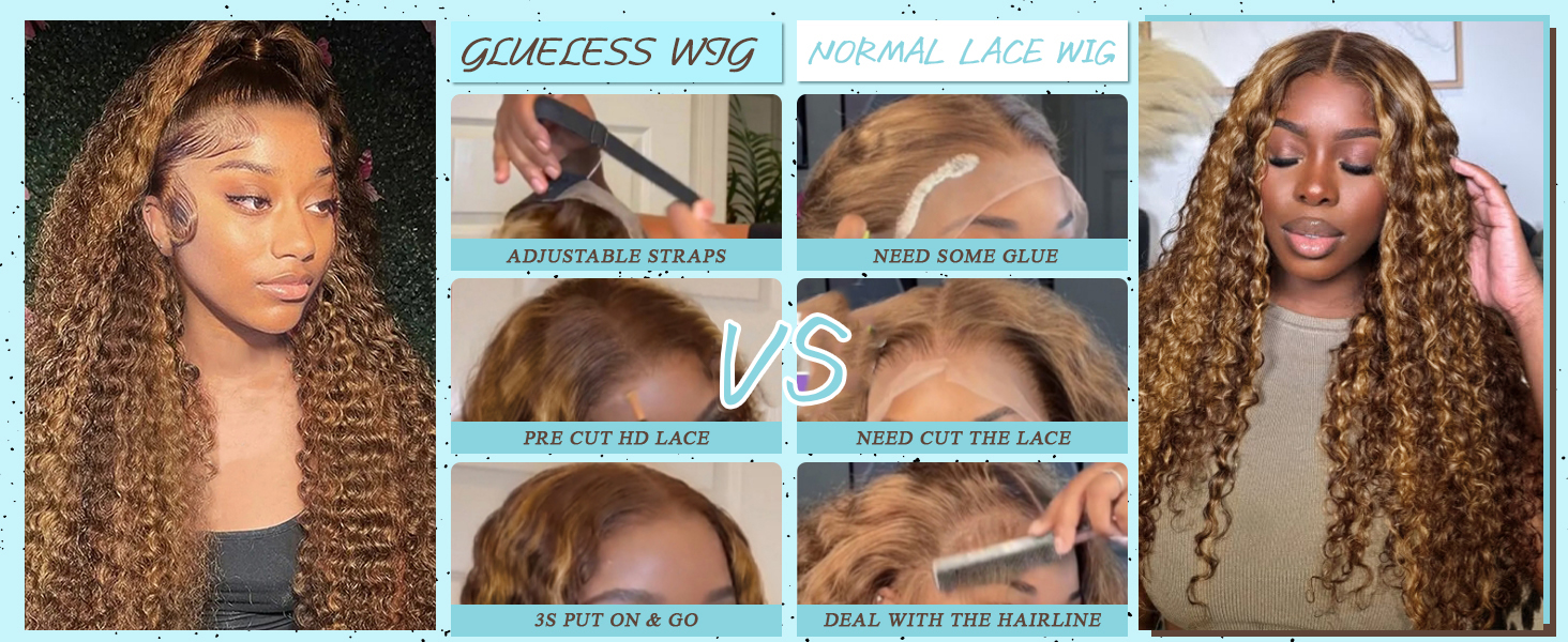 ombre pre everything glueless wig human hair